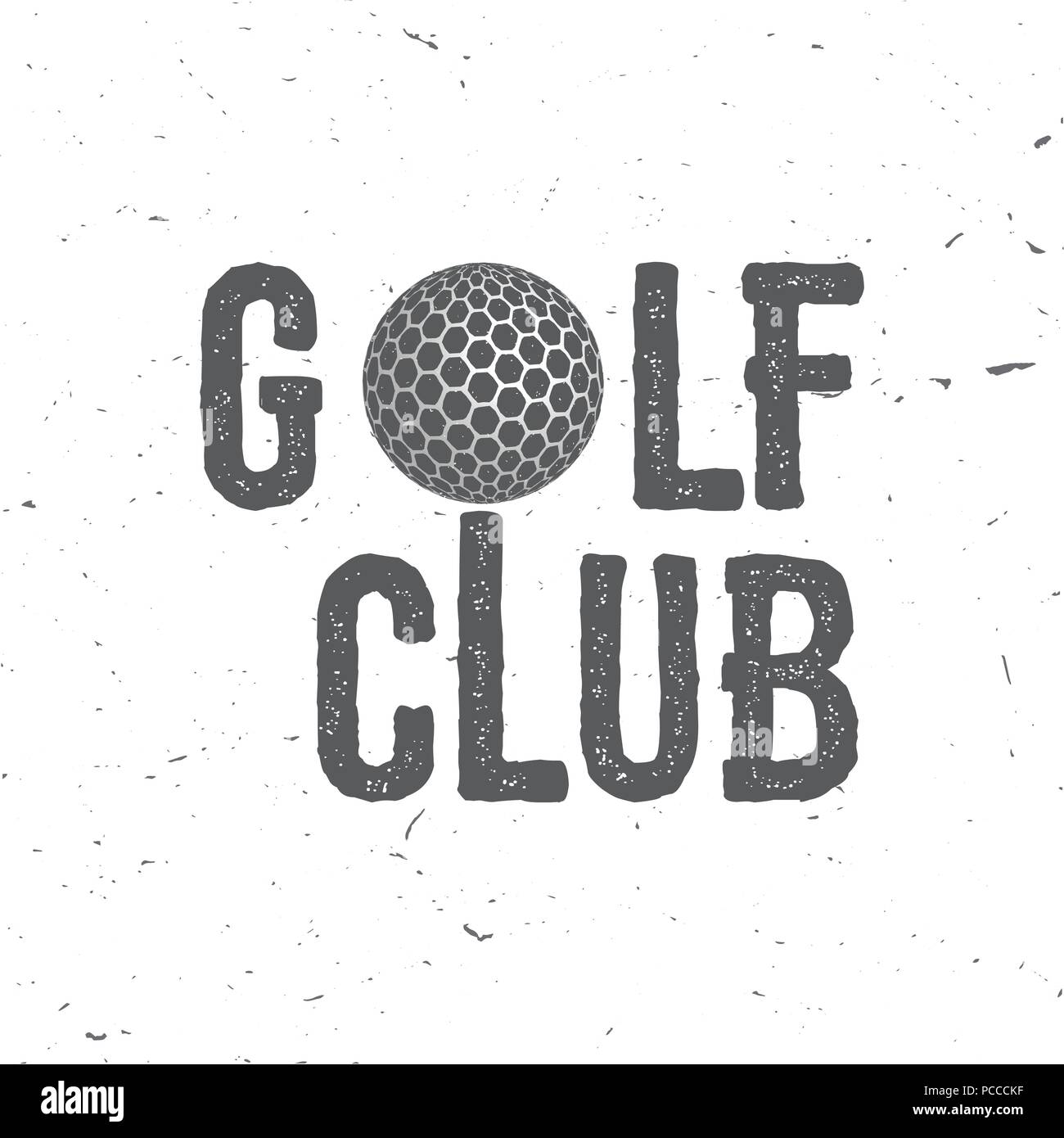 Golf club. Illustrazione Vettoriale. Concetto di camicia, Stampa, Timbro o sigillo. Tipografia design- stock a vettore. Illustrazione Vettoriale