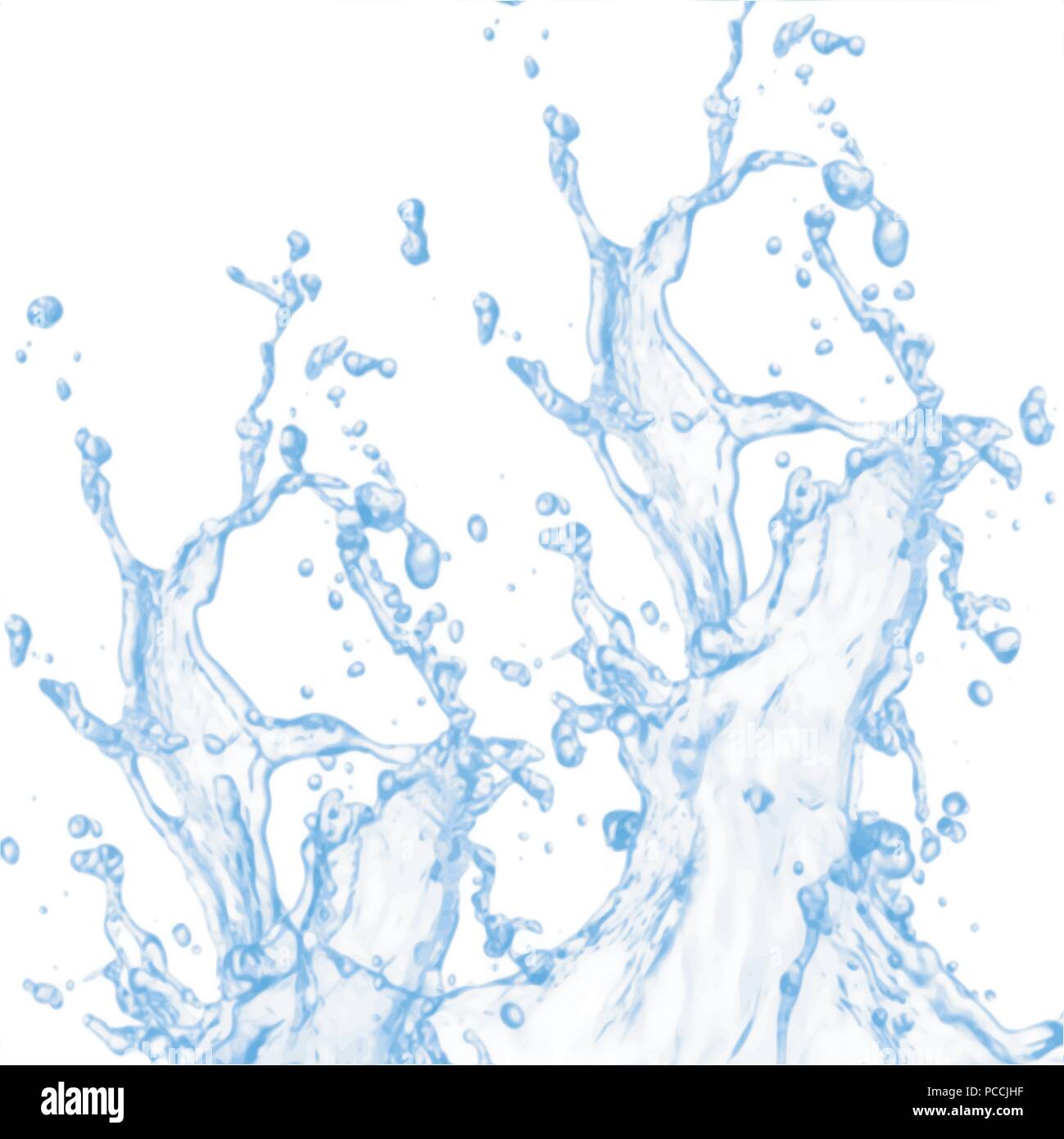 Acquerello blu acqua splash pattern, illustrazione vettoriale Illustrazione Vettoriale