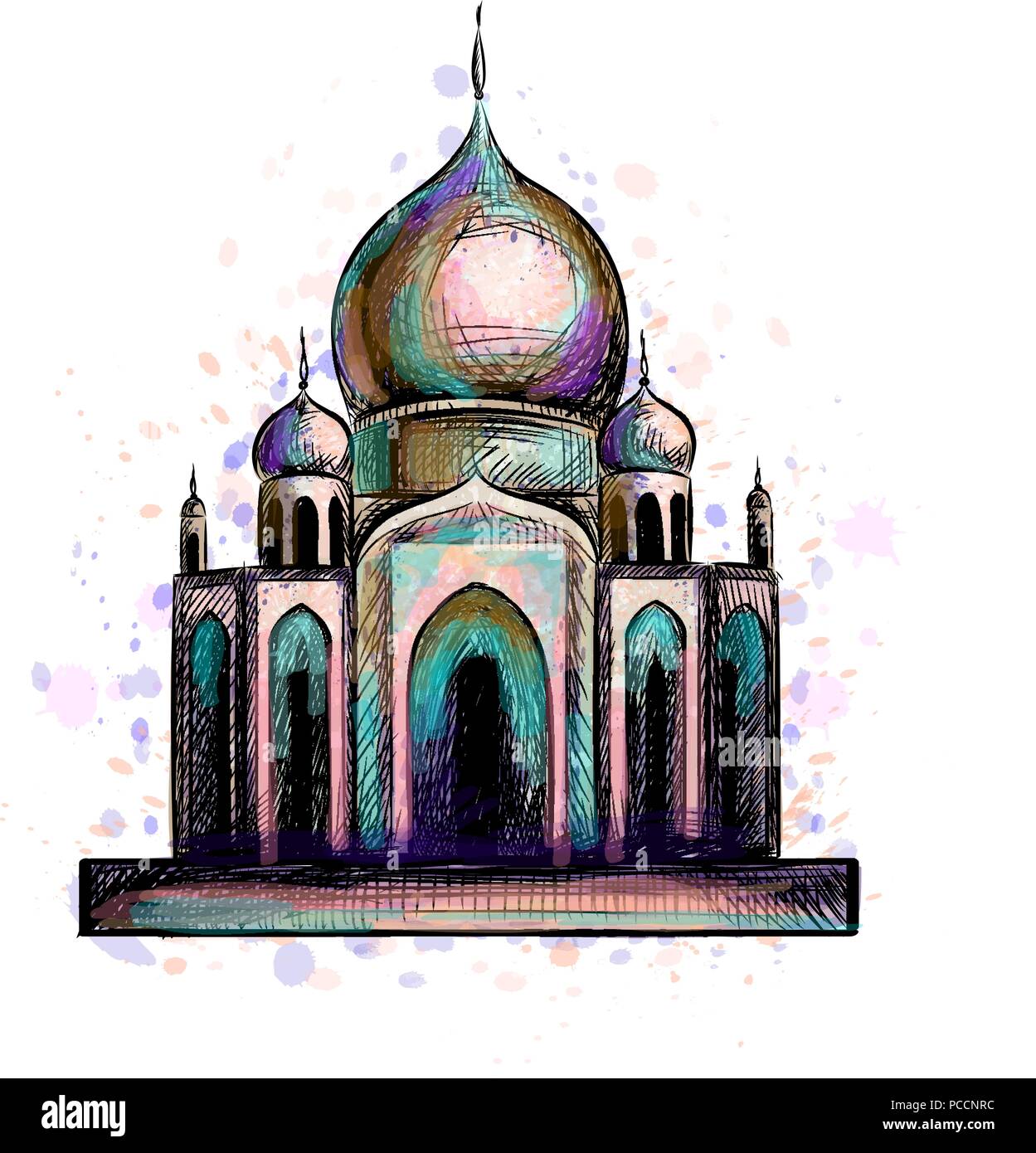 La moschea musulmani islam Illustrazione Vettoriale