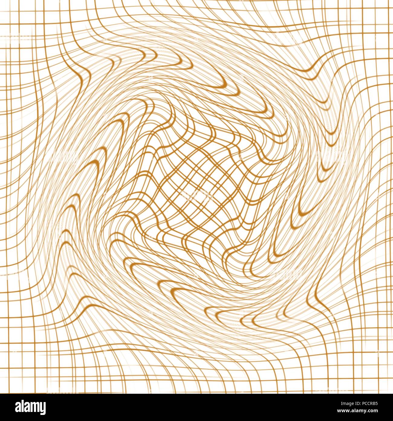 Fawn beige astratta griglia deformata la configurazione di sfondo, illustrazione vettoriale Illustrazione Vettoriale