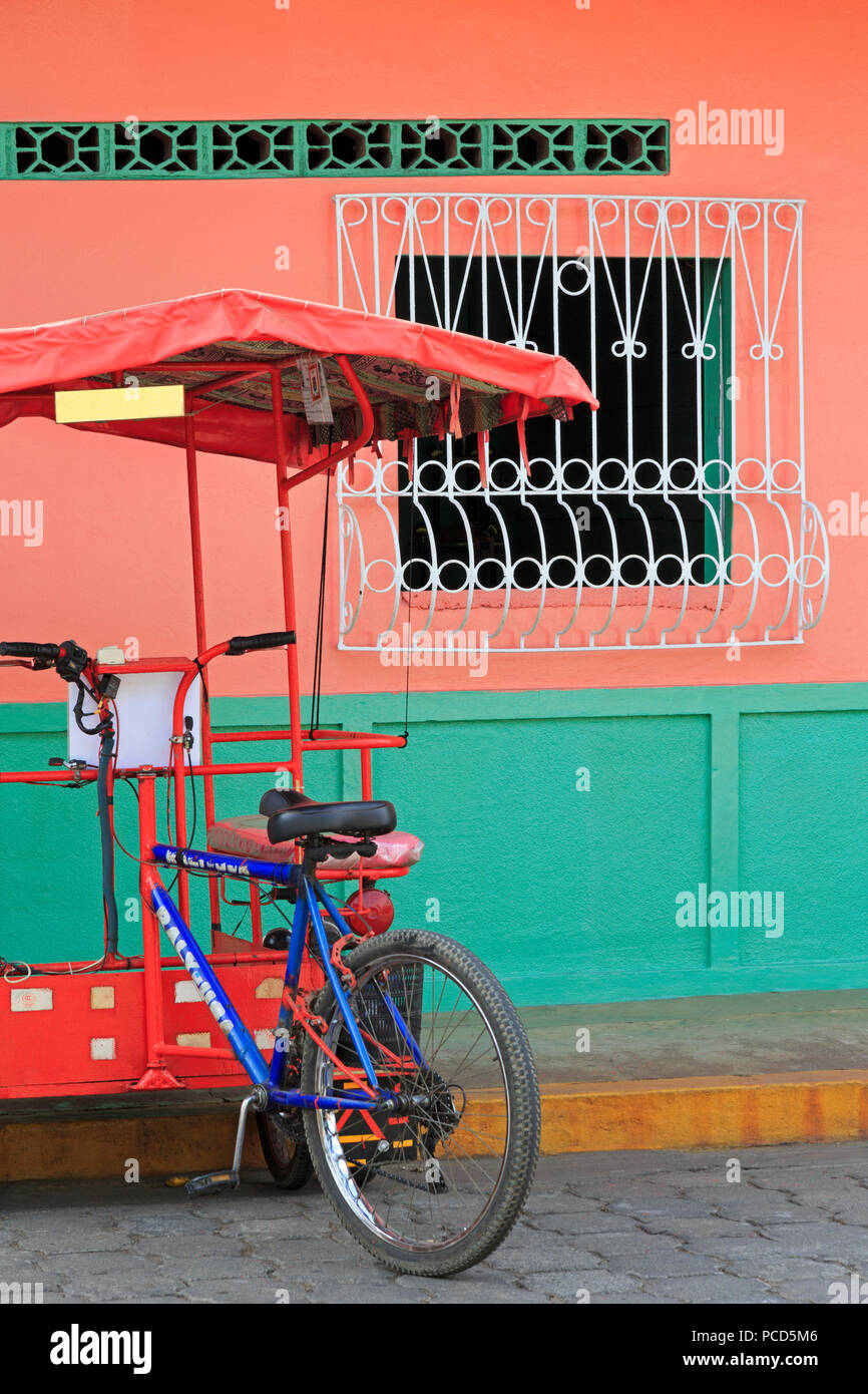 Pedicab, Corinto City, Chinandega Provincia, Nicaragua america centrale Foto Stock