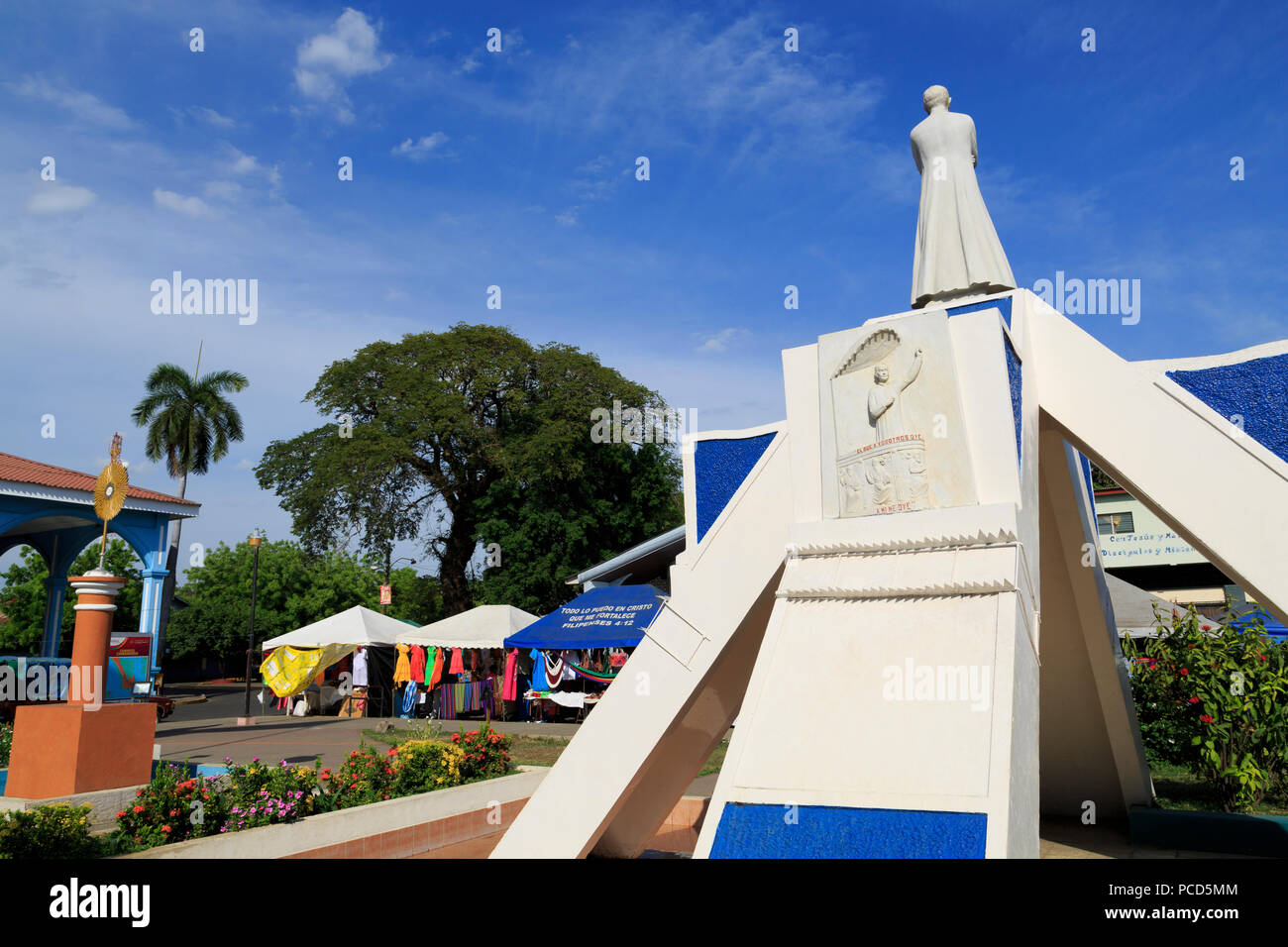 Central Plaza, Corinto City, Chinandega Provincia, Nicaragua america centrale Foto Stock