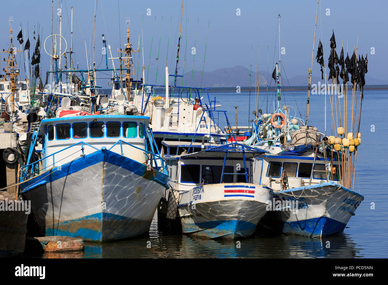 Barche da pesca, Puntarenas City, Costa Rica, America Centrale Foto Stock