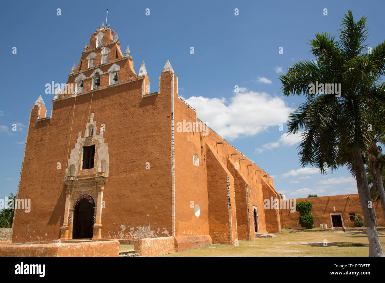 Chiesa della Virgen de la Asunción, un ex convento, 1612, Mama, Route dei conventi, Yucatan, Messico, America del Nord Foto Stock