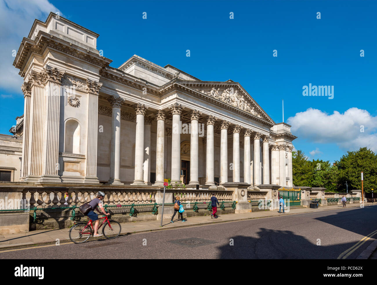 Trumpington Street, il Fitzwilliam Museum, Cambridge, Cambridgeshire, England, Regno Unito, Europa Foto Stock