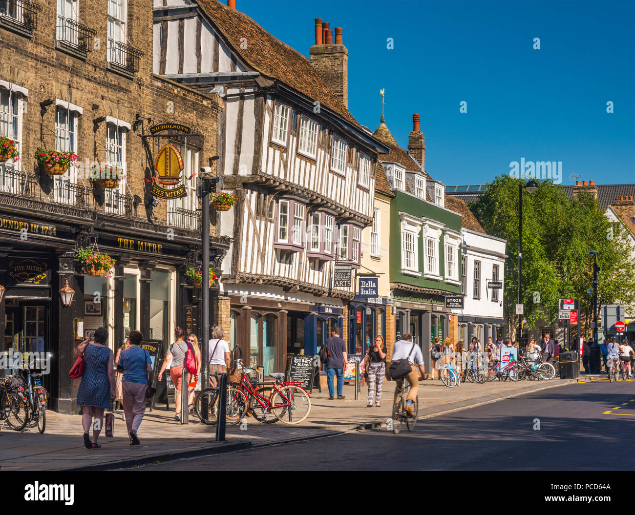 Bridge Street, Cambridge, Cambridgeshire, England, Regno Unito, Europa Foto Stock
