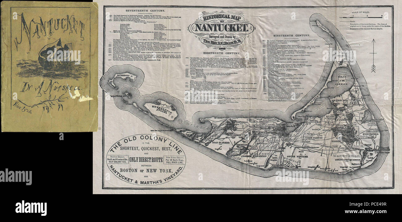 11 1889 Ewer mappa di Nantucket, Massachusetts - Geographicus - Nantucket-ewer-1889 Foto Stock