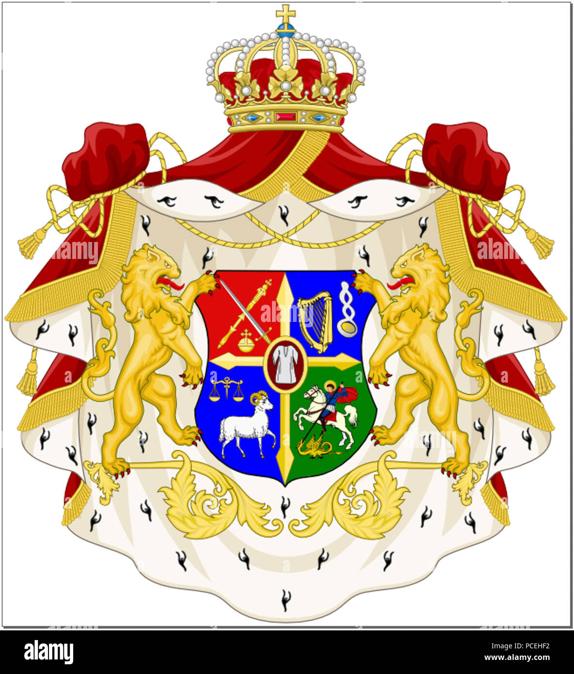 68 dinastia Bagrationi COA di Imereti Foto Stock