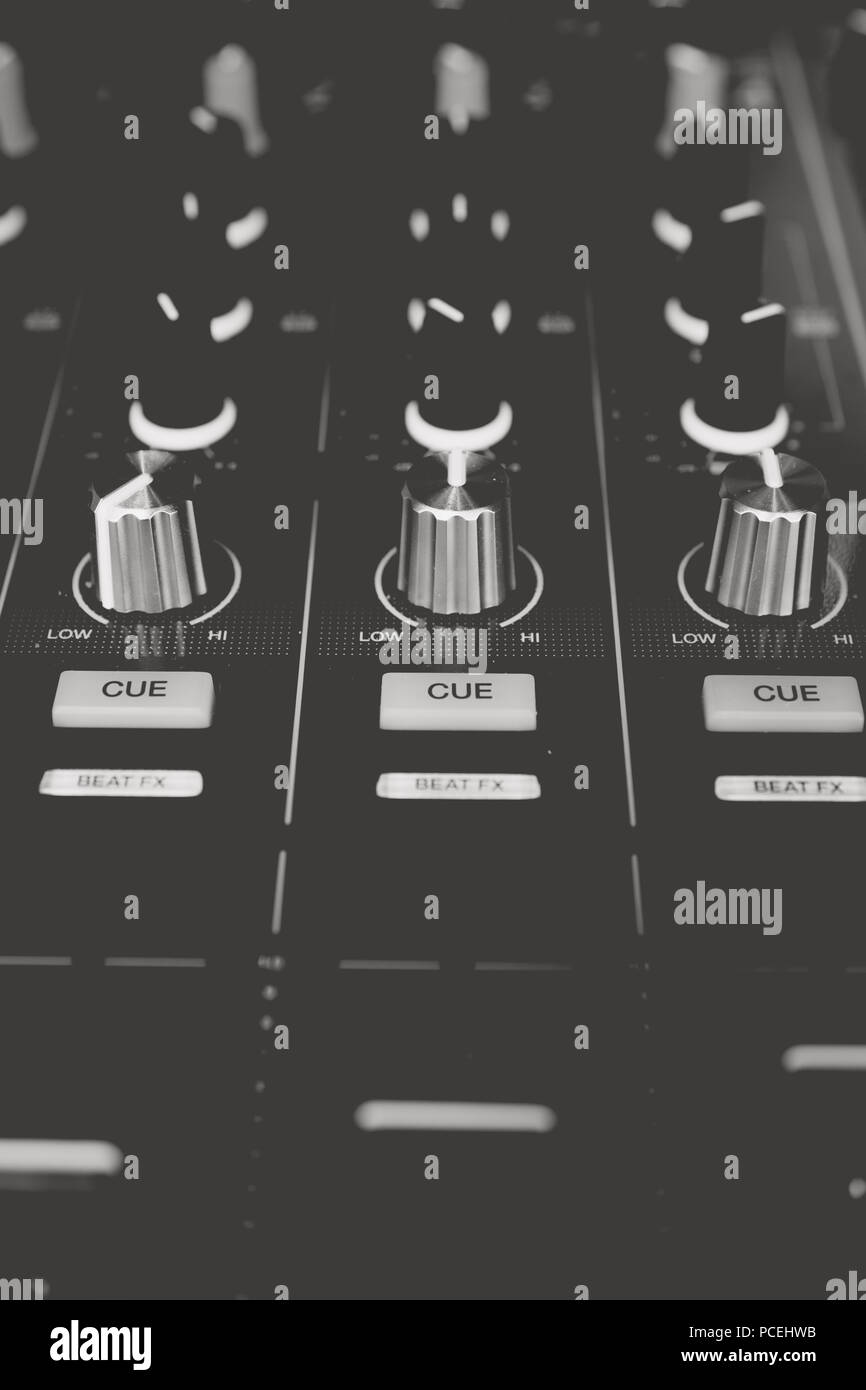 Bianco & Nero foto di un miscelatore di piattaforma girevole Foto Stock