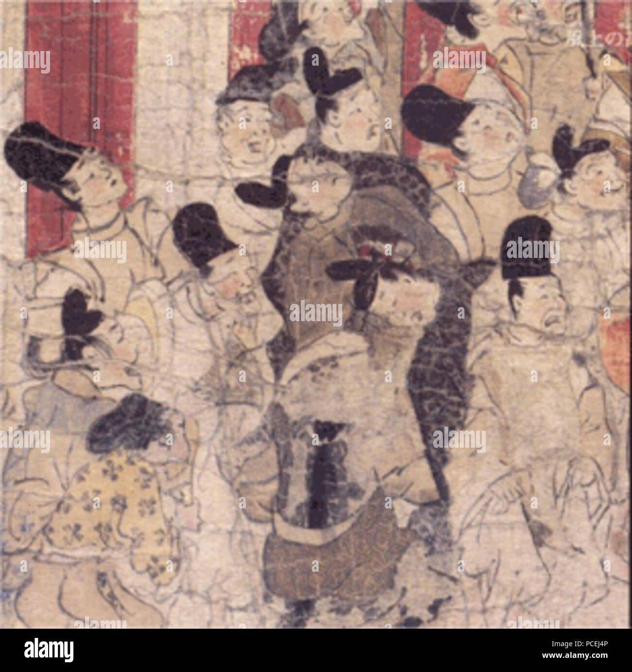 70 Ban Dainagon Ekotoba - guardare la gente fire 5 Foto Stock