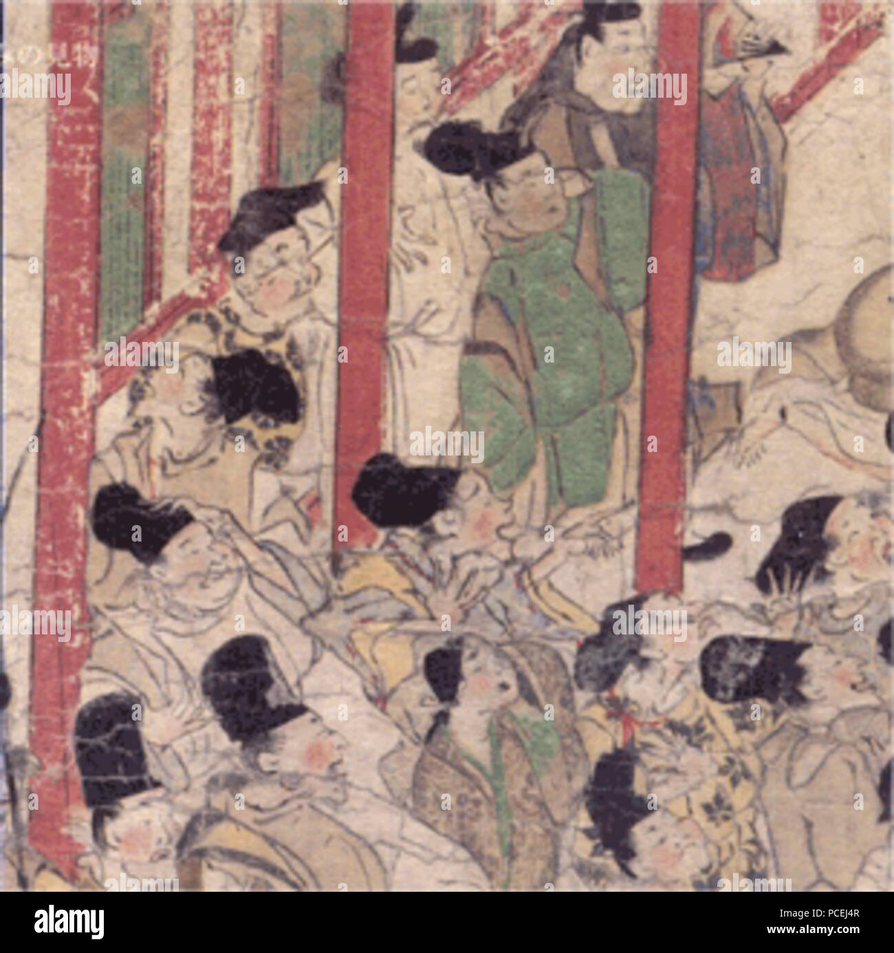 70 Ban Dainagon Ekotoba - guardare la gente fire 6 Foto Stock