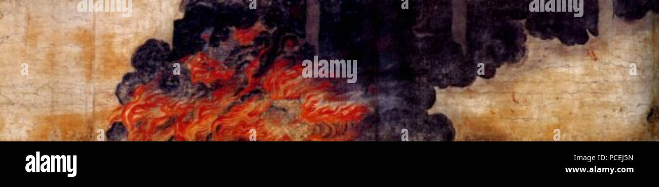 70 Ban Dainagon Ekotoba - Il fuoco Foto Stock