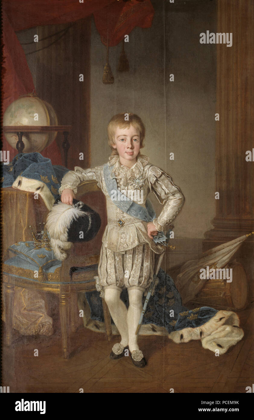 Per Krafft d. Ä.: Gustav IV Adolf, 1778-1837, kung av Sverige. NMGrh 1690 41 Gustav IV Adolf, 1778-1837, kung av Sverige (Per Krafft d.ä.) - Nationalmuseum - 37532 Foto Stock