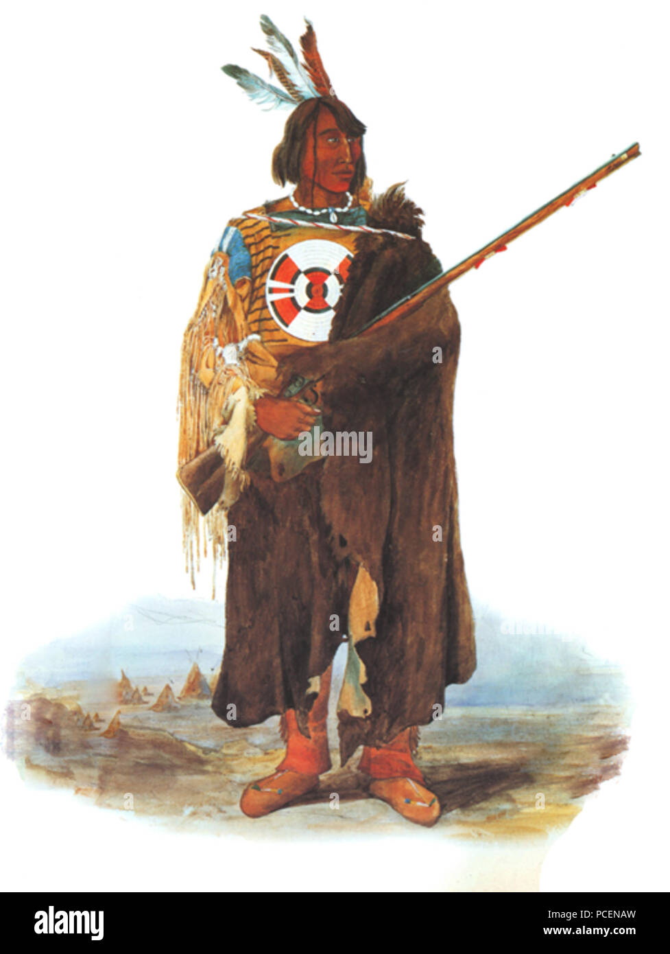 89 Bodmer Indian 1833 Foto Stock