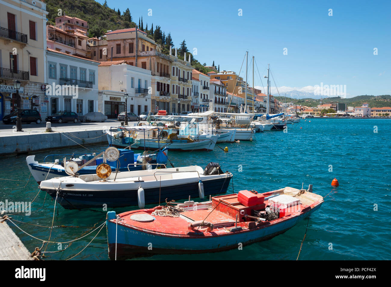Porto, GHITHIO, Mani Laconia, Peloponneso, Grecia, Porto Foto Stock