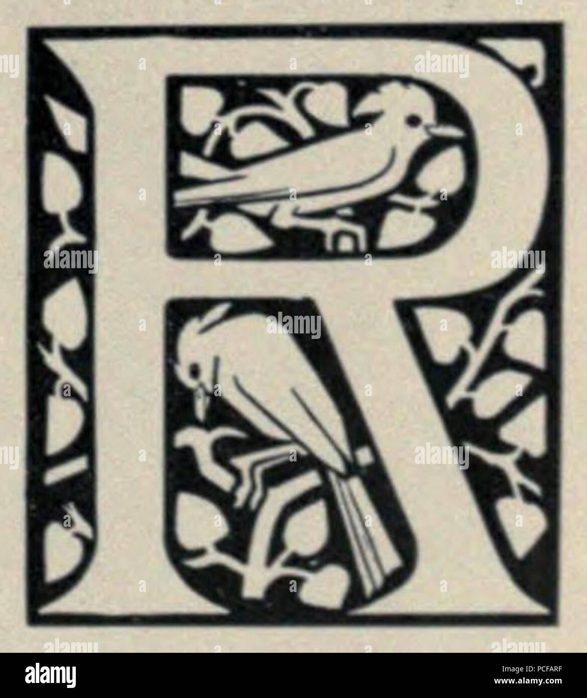 63 Aufseeser lettrine R Foto Stock