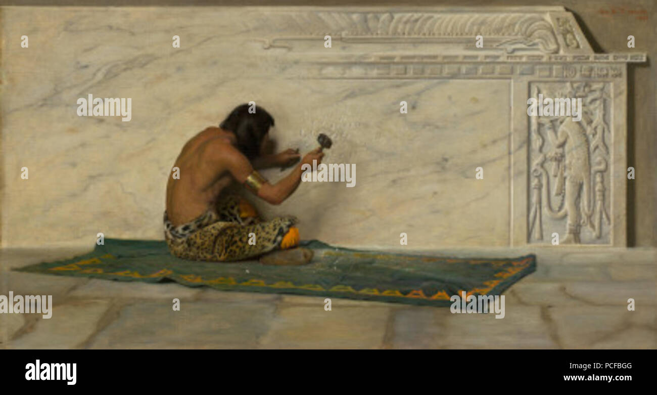 66 scultore azteca - George de forest brush Foto Stock
