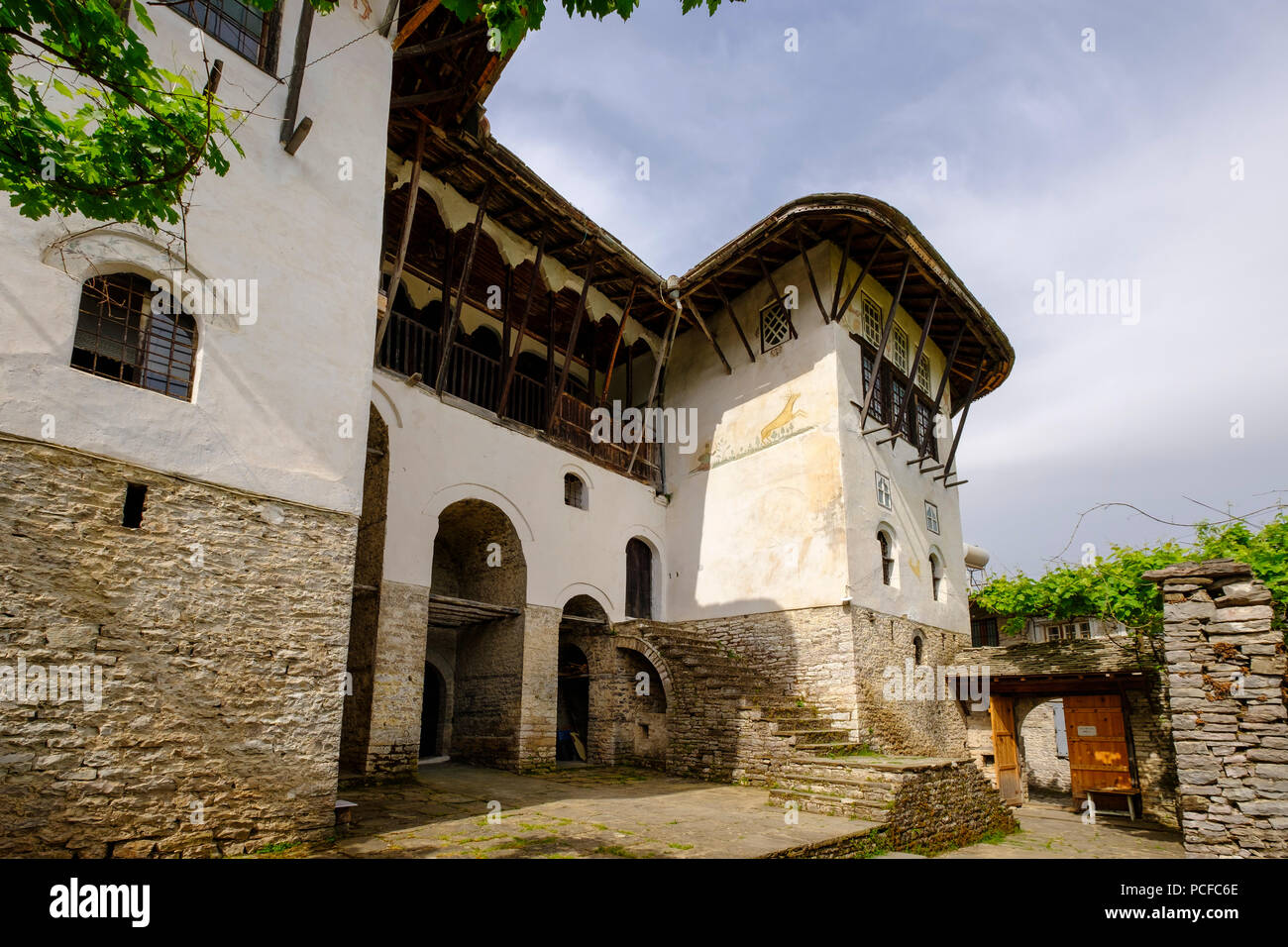 Skënduli House, casa fortificata, Argirocastro, Gjirokastër, Albania Foto Stock
