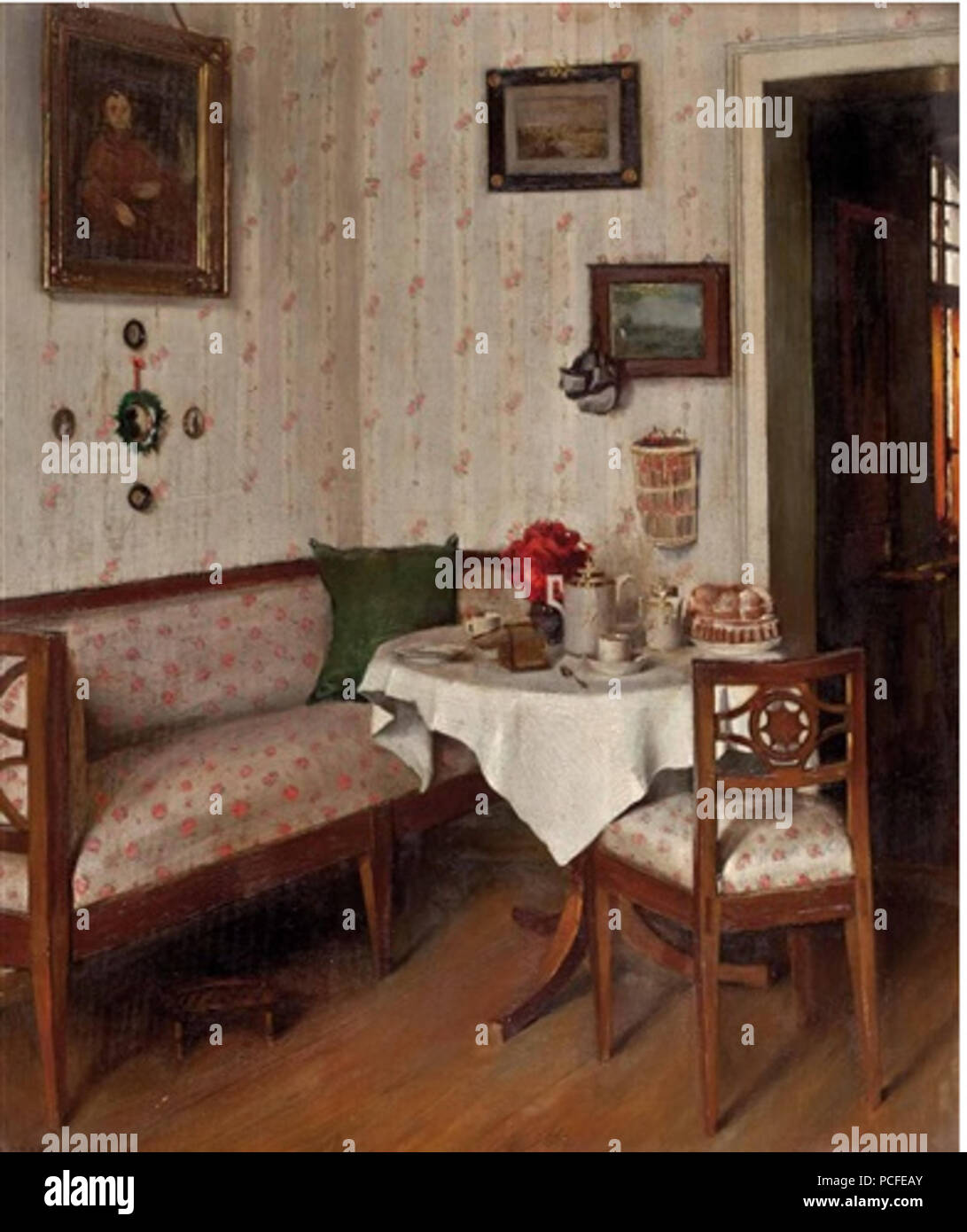 84 interni Biedermeier Foto Stock