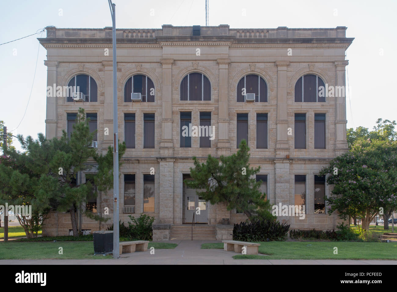 Haskell storico County Courthouse in Texas Haskell in stile rinascimentale italiano Foto Stock