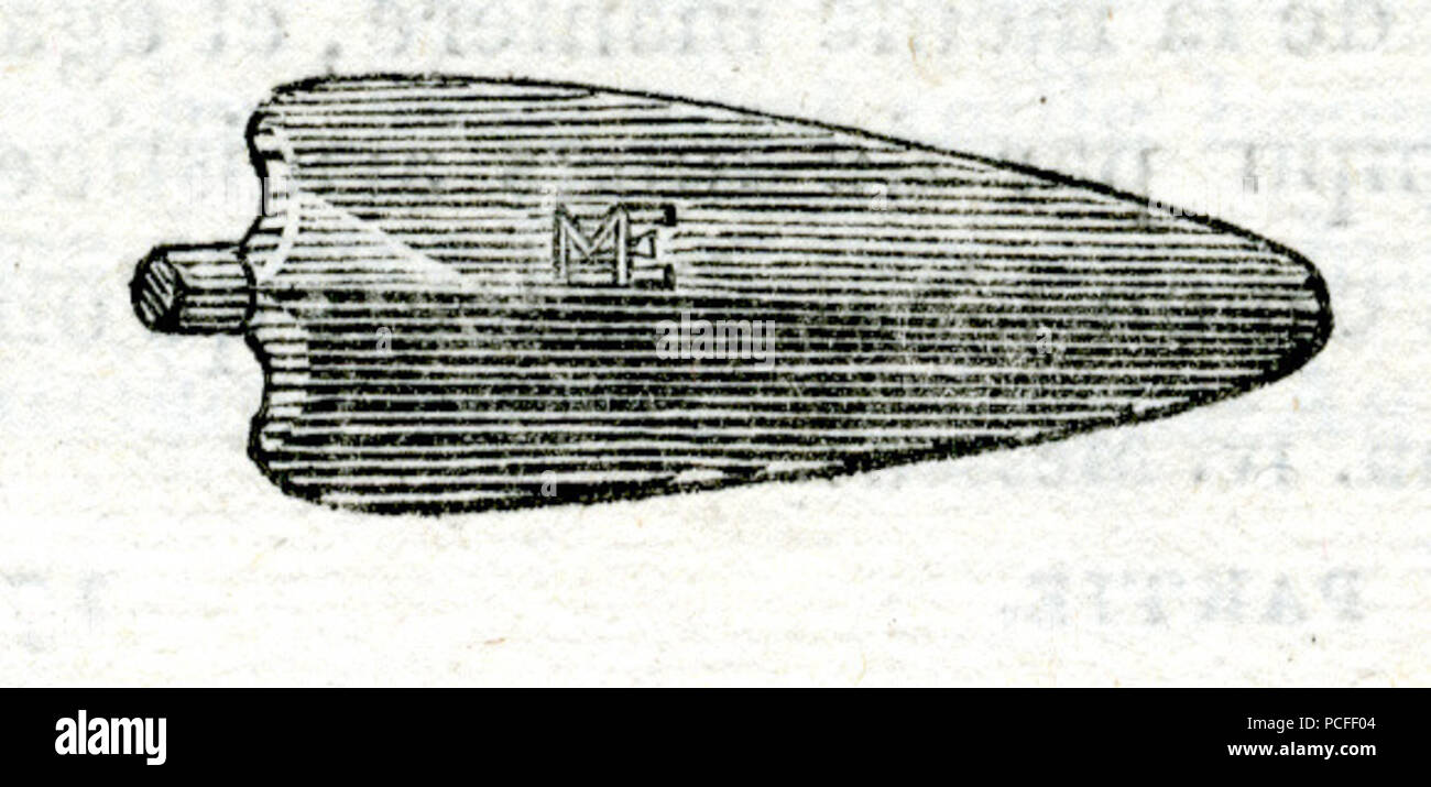 99 lancia di bronzo da Ithomi, PELOPONNESO - Bartholdy Jakob Ludwig Salomo - 1807 Foto Stock