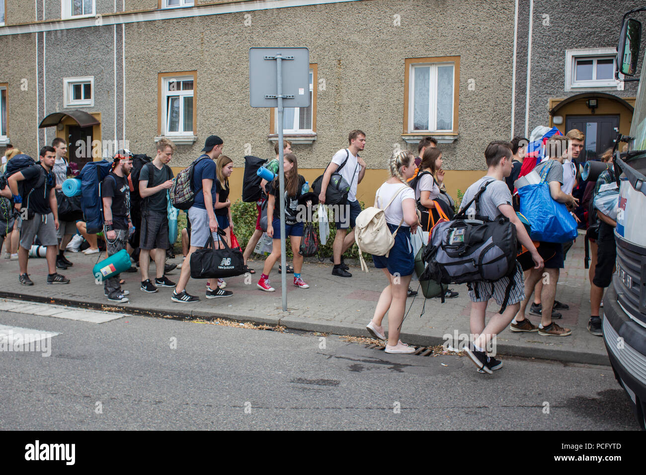 Kostrzyn su Odra, Polonia - 2 agosto 2018. Festival PolandRock uno dei più grandi festival in Europa ha iniziato a. Credito: Slawomir Kowalewski/Alamy Live News Foto Stock