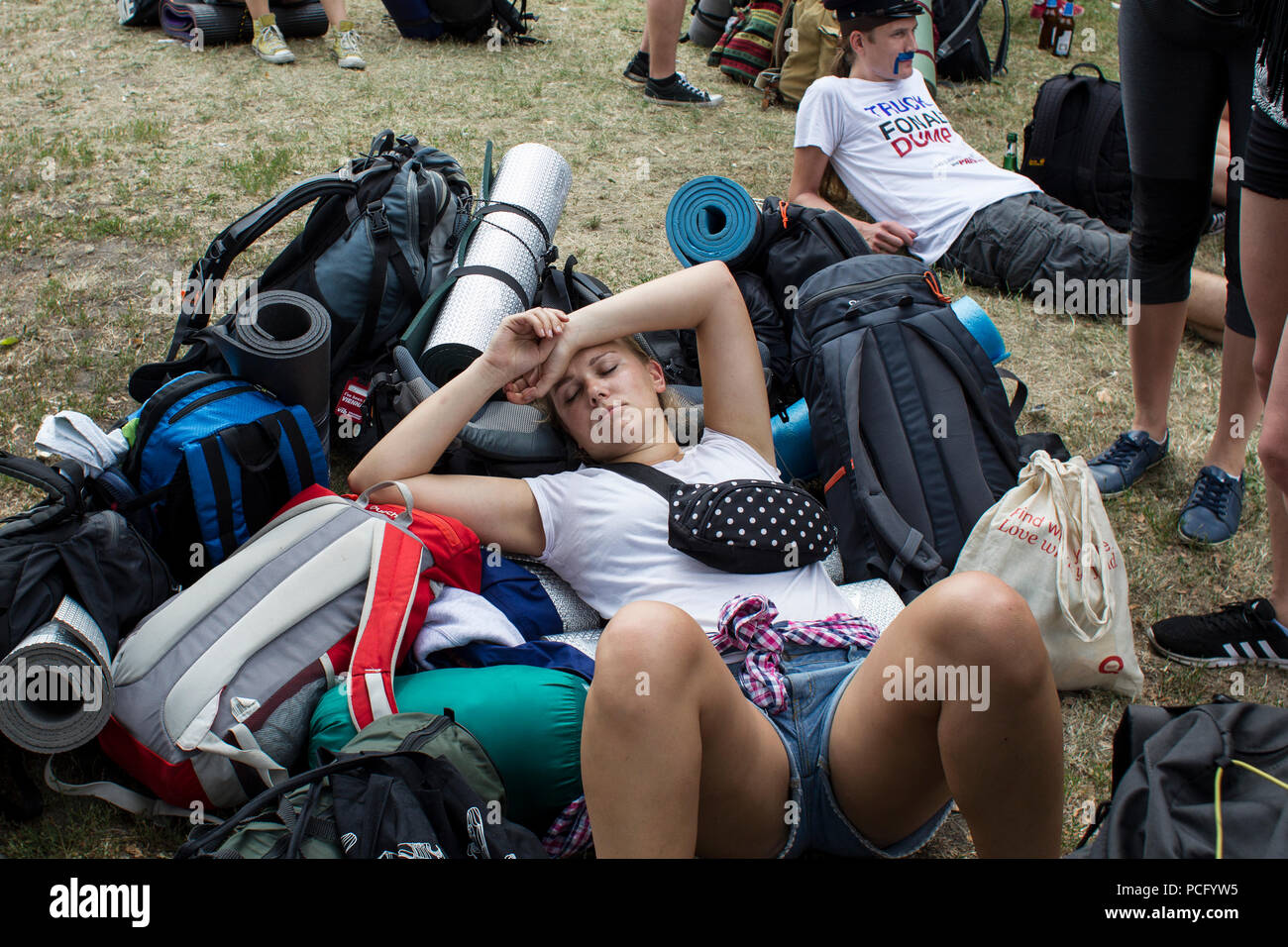 Kostrzyn su Odra, Polonia - 2 agosto 2018. Festival PolandRock uno dei più grandi festival in Europa ha iniziato a. Credito: Slawomir Kowalewski/Alamy Live News Foto Stock
