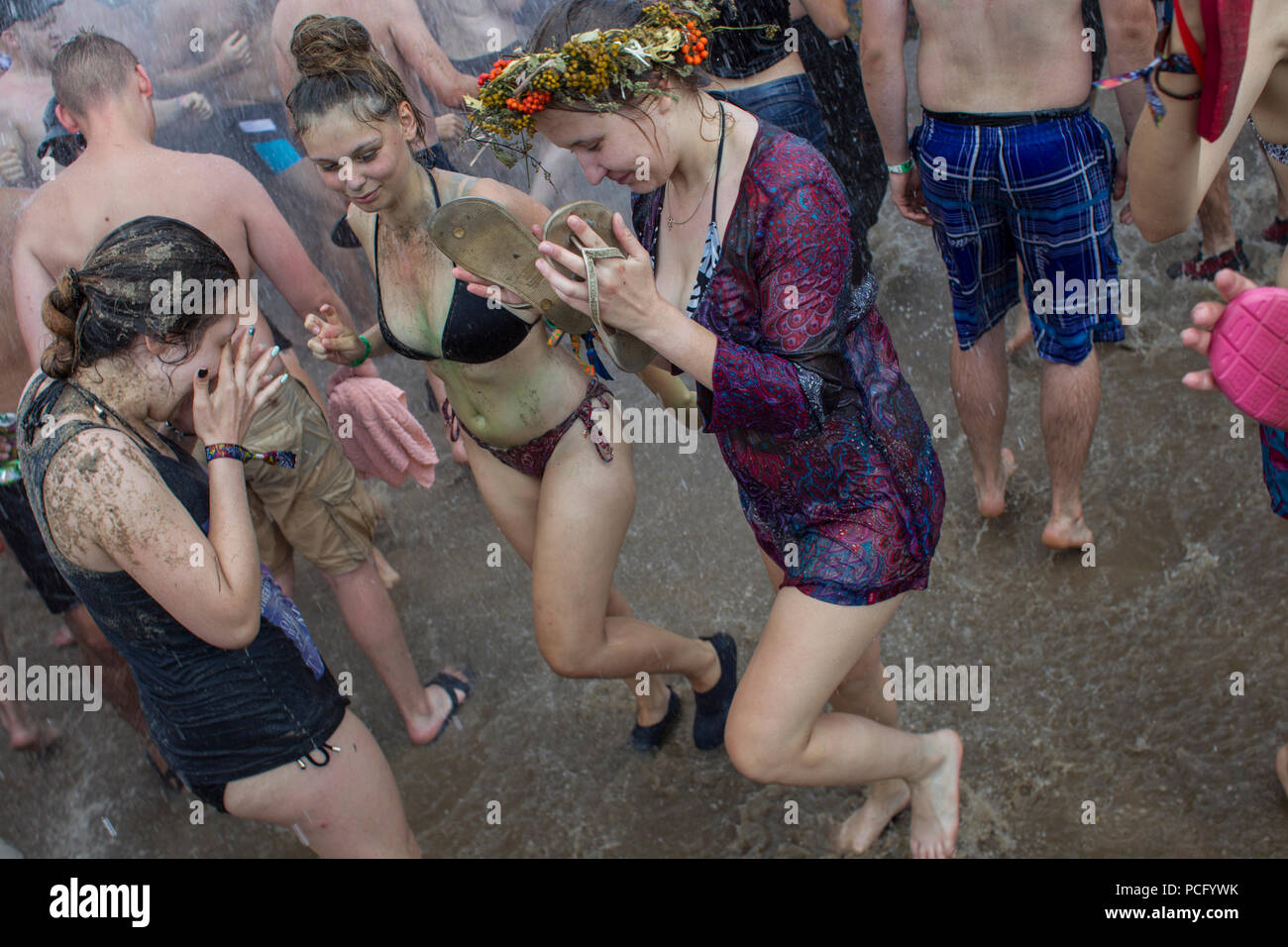 Kostrzyn su Odra, Polonia - 2 agosto 2018. Festival PolandRock uno dei più grandi festival in Europa ha iniziato a. Credito: Slawomir Kowalewski/Alamy Live News Foto Stock