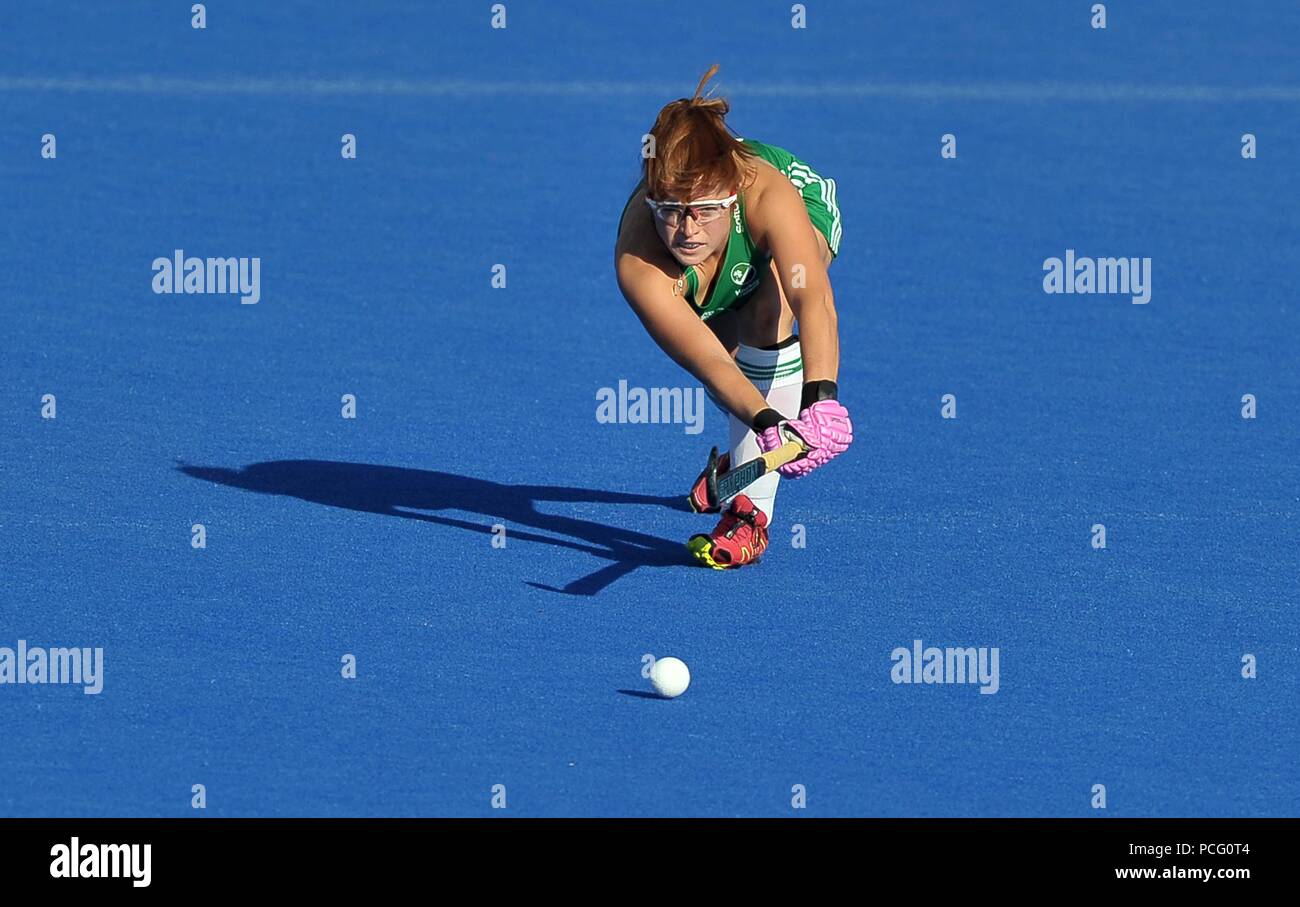 Londra, Regno Unito. Zoe Wilson (IRL). Irlanda V India. Match 32. Quarti. Womens Hockey World Cup 2018. Lee Valley hockey center. Queen Elizabeth Olympic Park. Stratford. Londra. Regno Unito. 02/08/2018. Credito: Sport In immagini/Alamy Live News Foto Stock