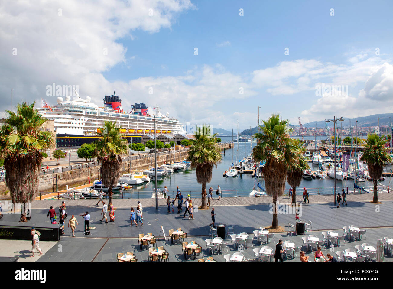 Il porto di Vigo, Galizia, Spagna Foto Stock