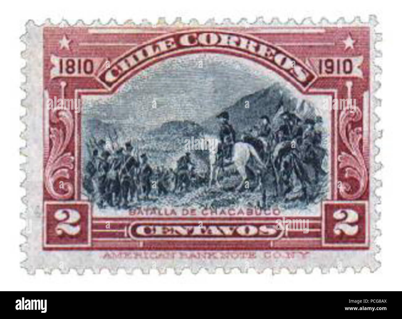 120 Centenario cile 2 centavos Foto Stock