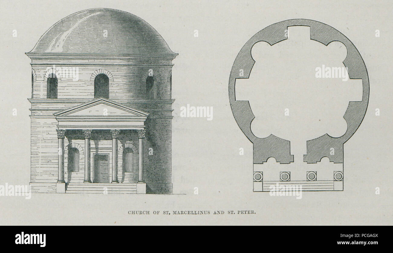 130 La Chiesa di San Marcellino e Pietro - Texier Charles - 1864 Foto Stock