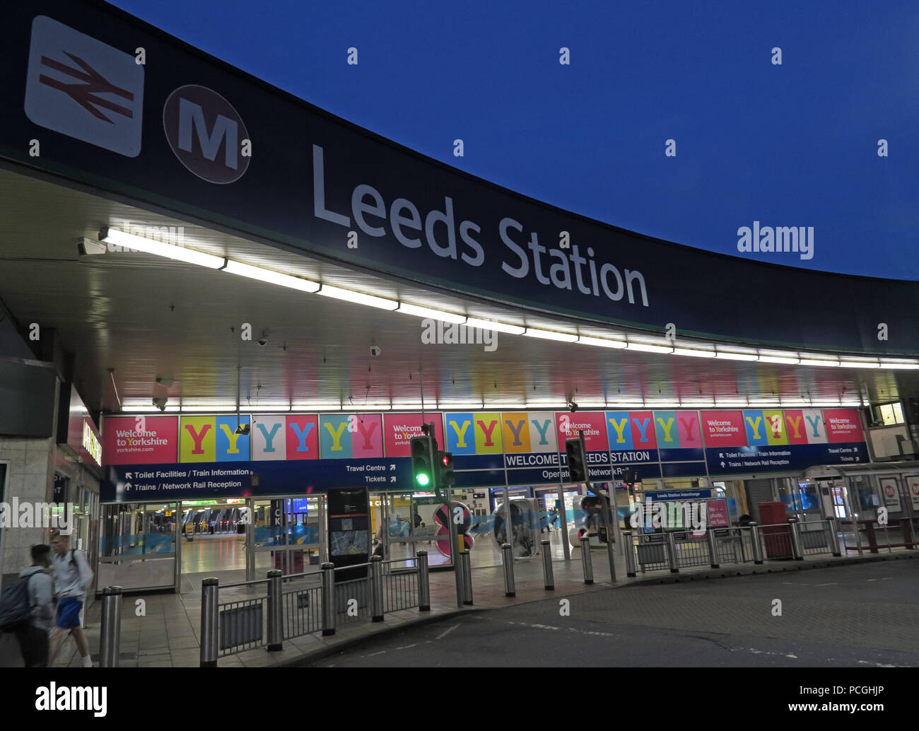 Stazione ferroviaria, il centro cittadino di Leeds, West Yorkshire, Inghilterra, LS1, Regno Unito Foto Stock
