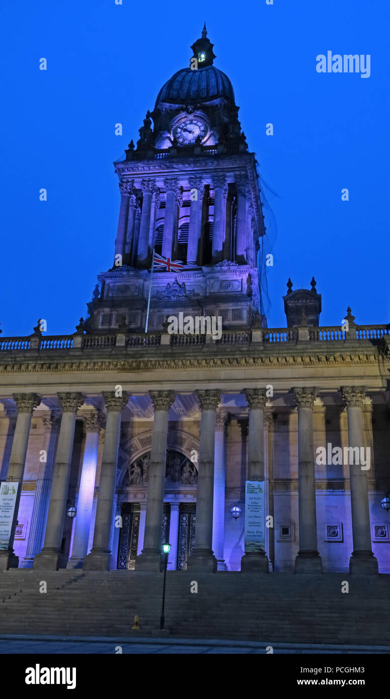 City Hall, Leeds City Centre, West Yorkshire, Inghilterra, LS1, Regno Unito Foto Stock