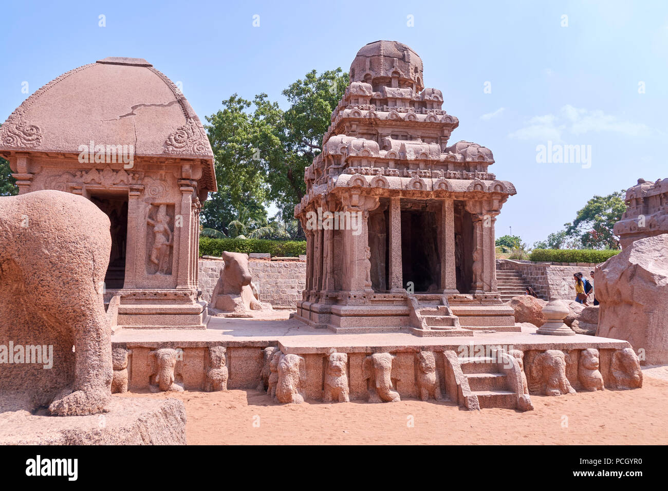 Tempio di fango nell'India meridionale Foto Stock