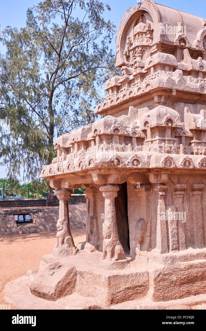 Tempio di fango nell'India meridionale Foto Stock