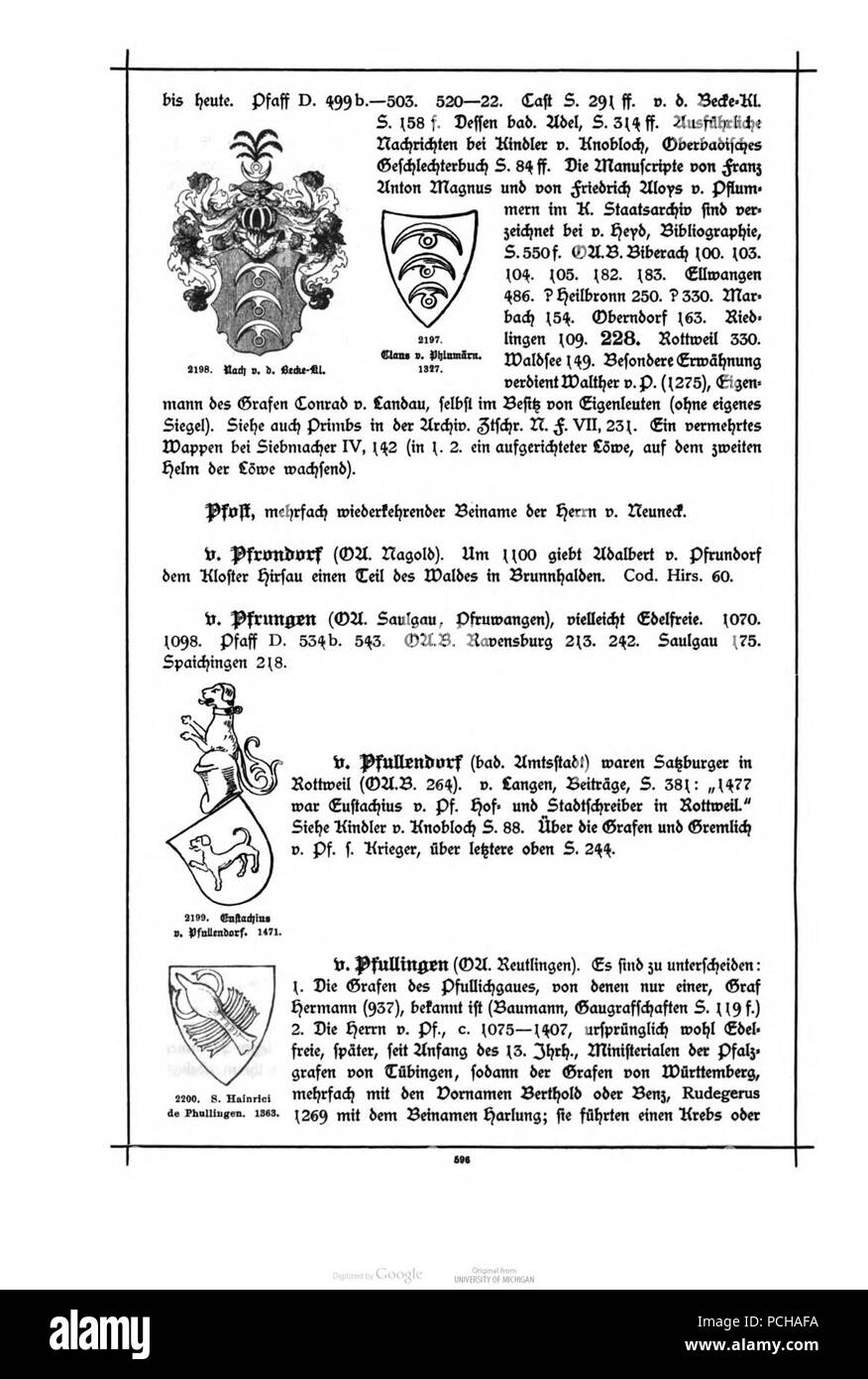 Alberti Wuerttembergisches Adels- und Wappenbuch 0595. Foto Stock