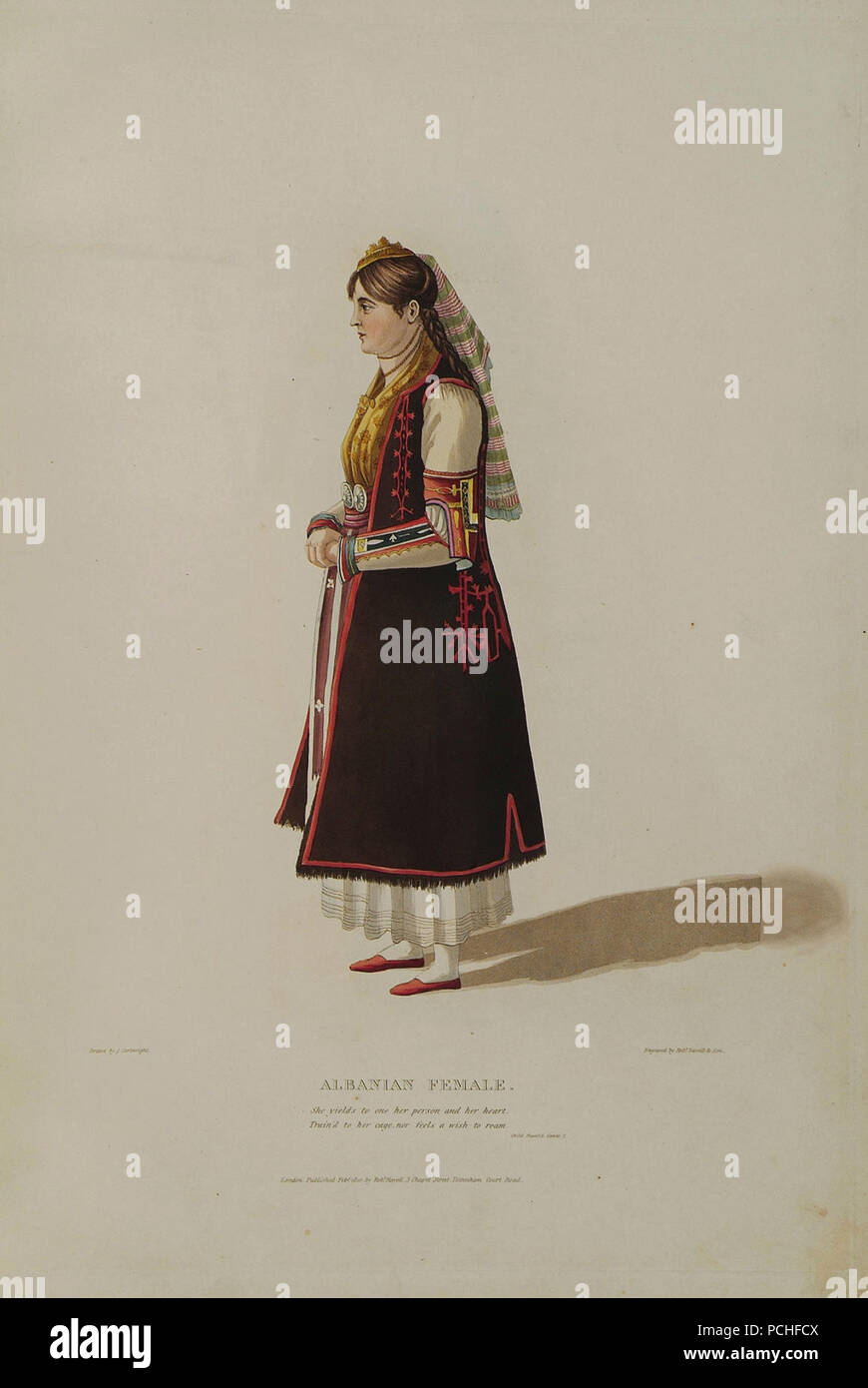 Femmina albanese - Cartwright Joseph - 1822. Foto Stock