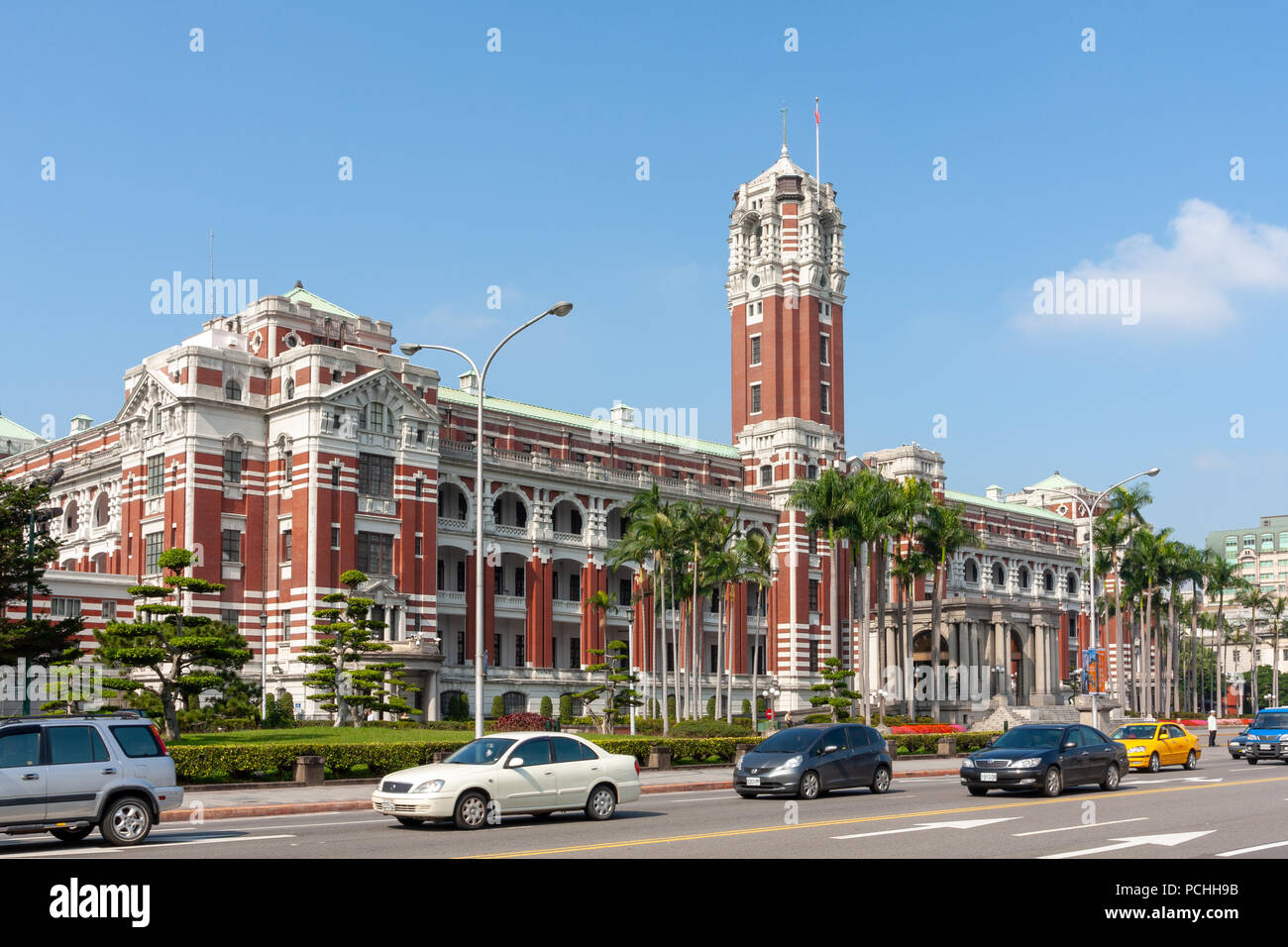 Ufficio presidenziale facciata di edificio, Ufficio del Presidente della Repubblica di Cina, Ketagalan Blvd, Zhongzheng District, Citta' di Taipei, Taiwan Foto Stock