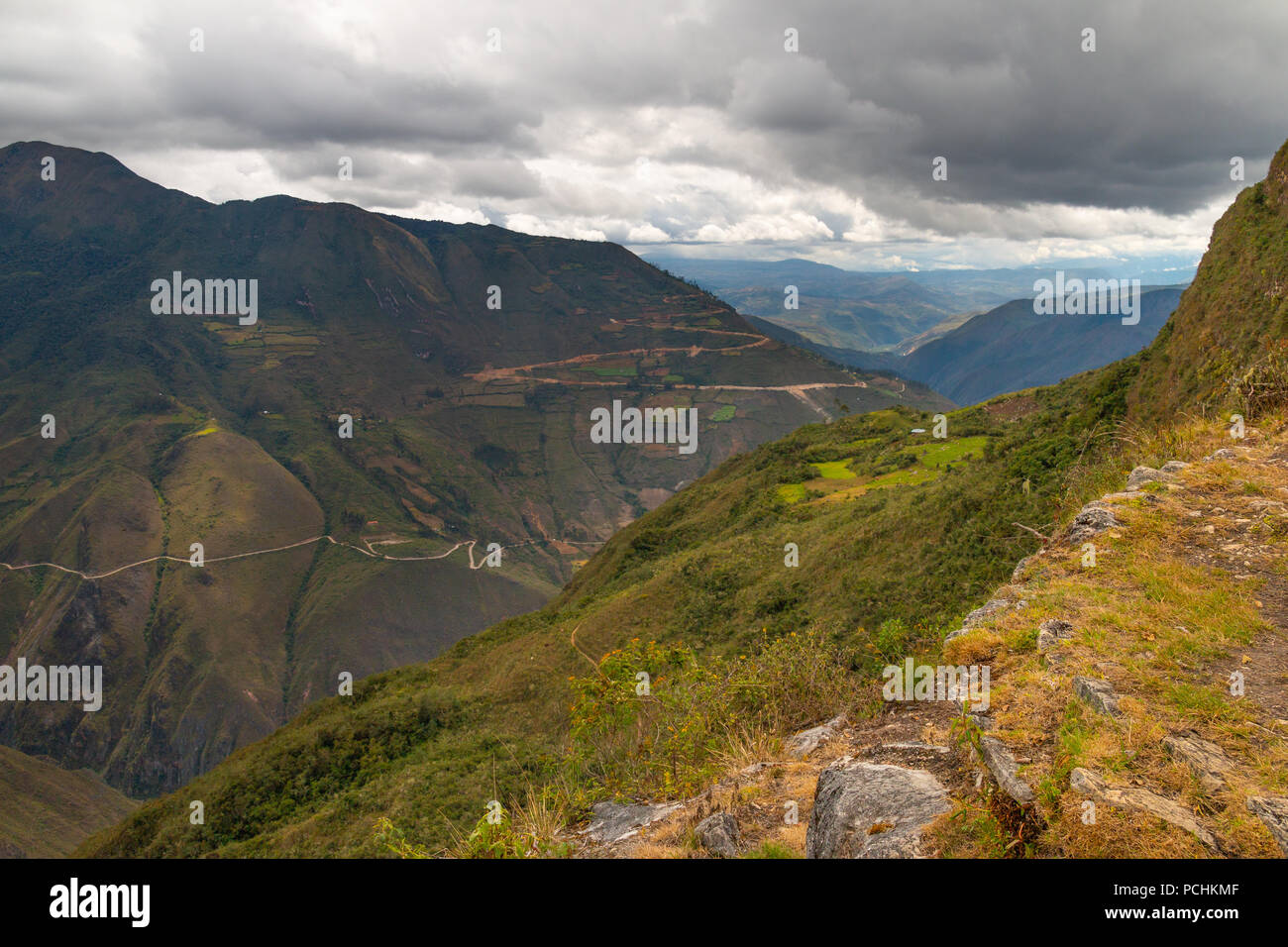 Montagne delle Ande nella regione di chachapoyas del amazones Provincia del Perù. Foto Stock