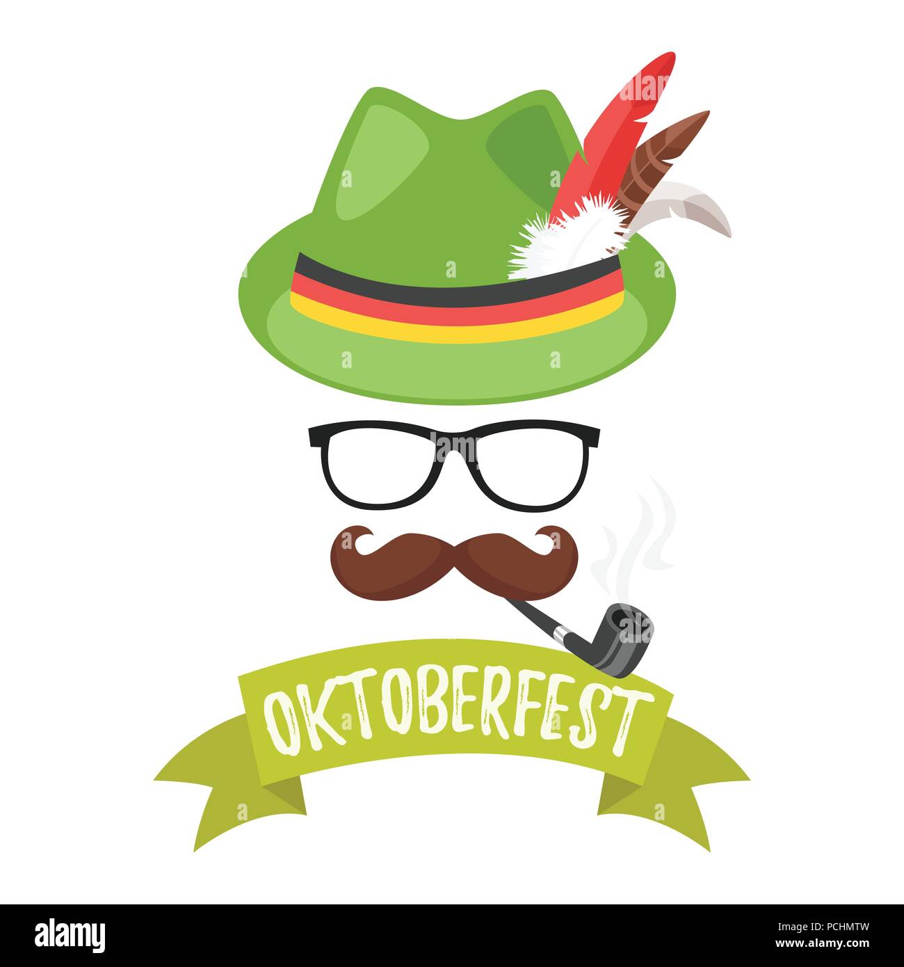 Oktoberfest illustrazione. Cappello tradizionale Illustrazione Vettoriale
