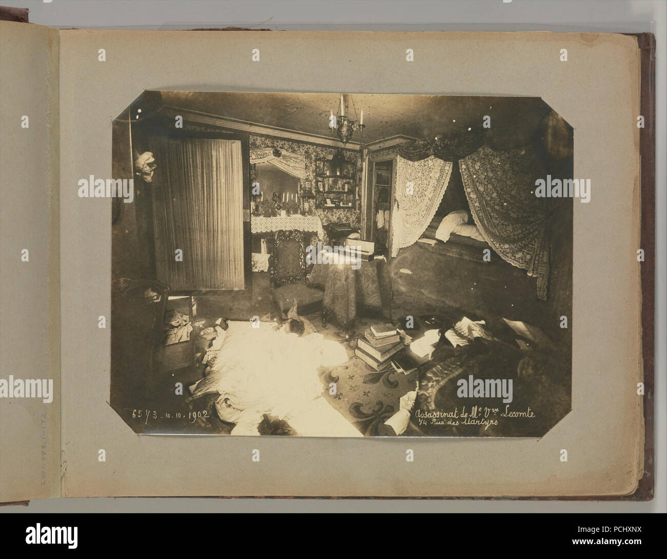 Album di Parigi le scene del crimine - attribuito ad Alphonse Bertillon. DP263659. Foto Stock