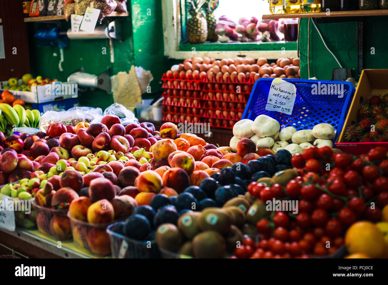 Mercato di frutta e verdura in Malta Foto Stock