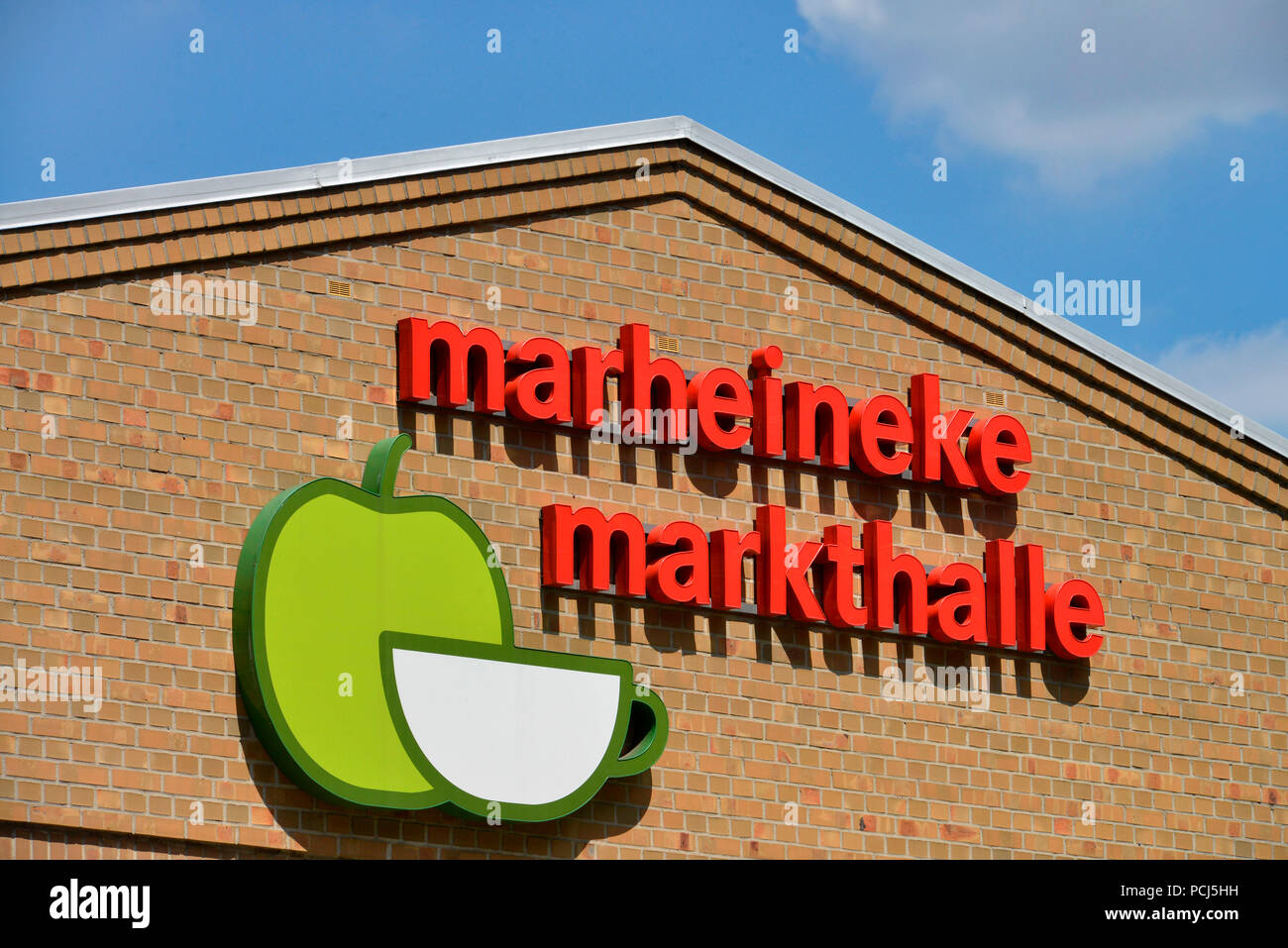 Marheineke Markthalle, Zossener Strasse, Kreuzberg di Berlino, Deutschland Foto Stock