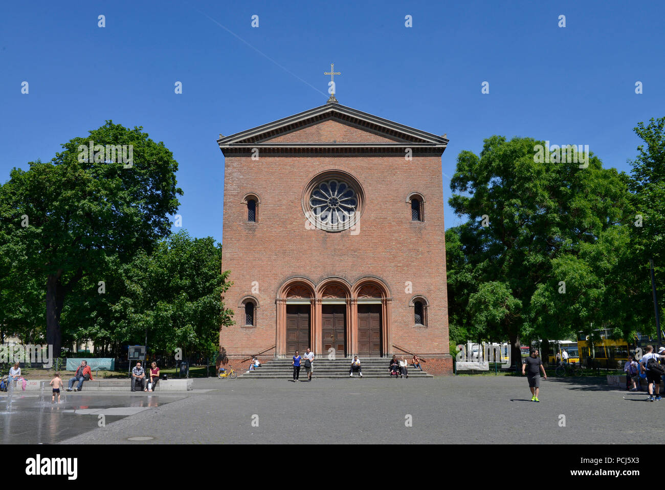 Alte Nazarethkirche, Leopoldplatz, Wedding, Mitte di Berlino, Deutschland Foto Stock