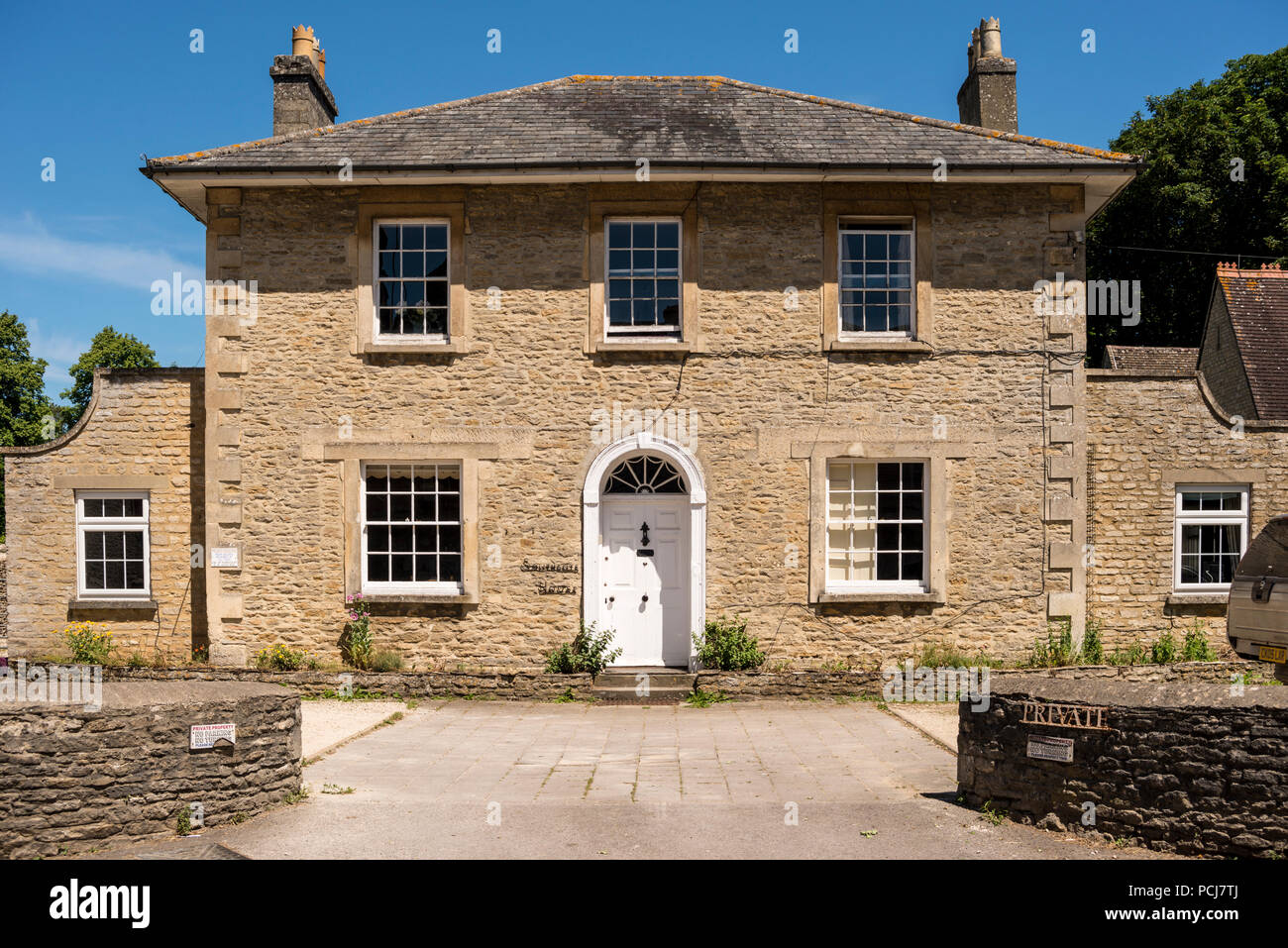 Attraente Cotswold stone dewelling privato, Fairford, Gloucestershire, Regno Unito Foto Stock