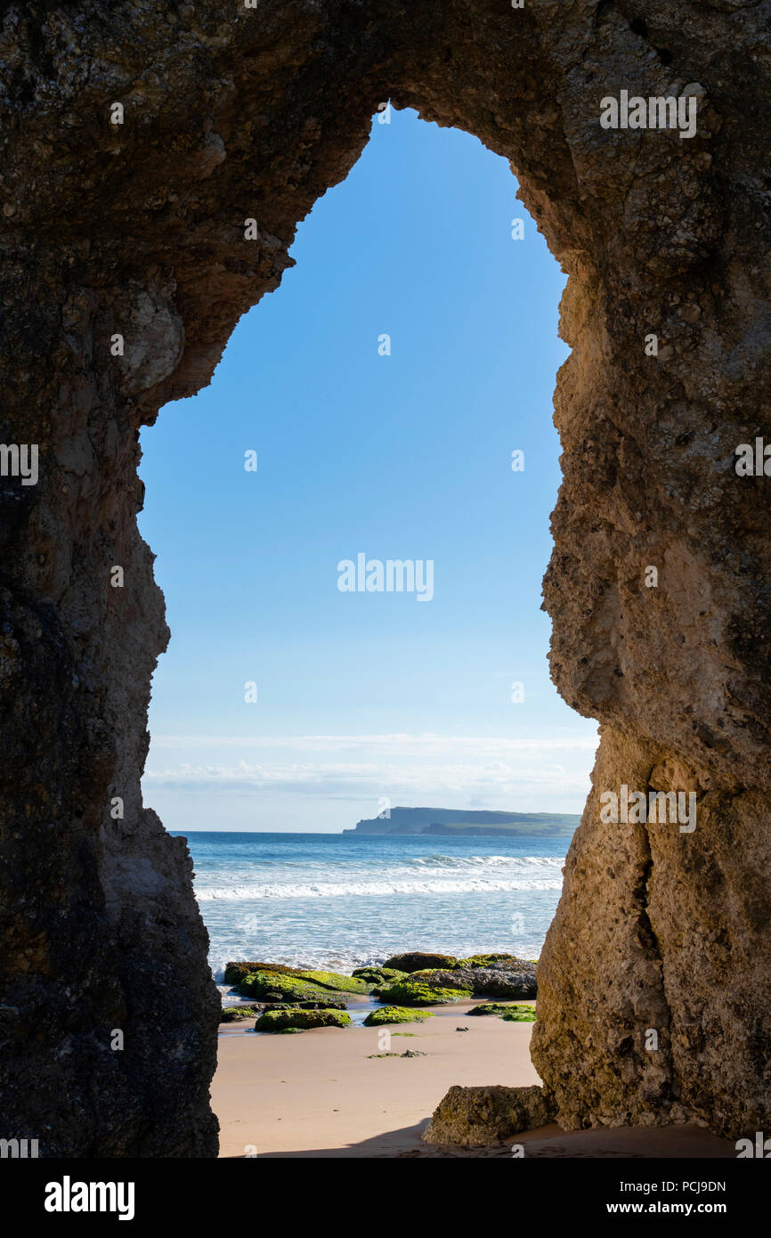 Whiterocks, Causeway Coast, County Antrim, Irlanda del Nord Foto Stock