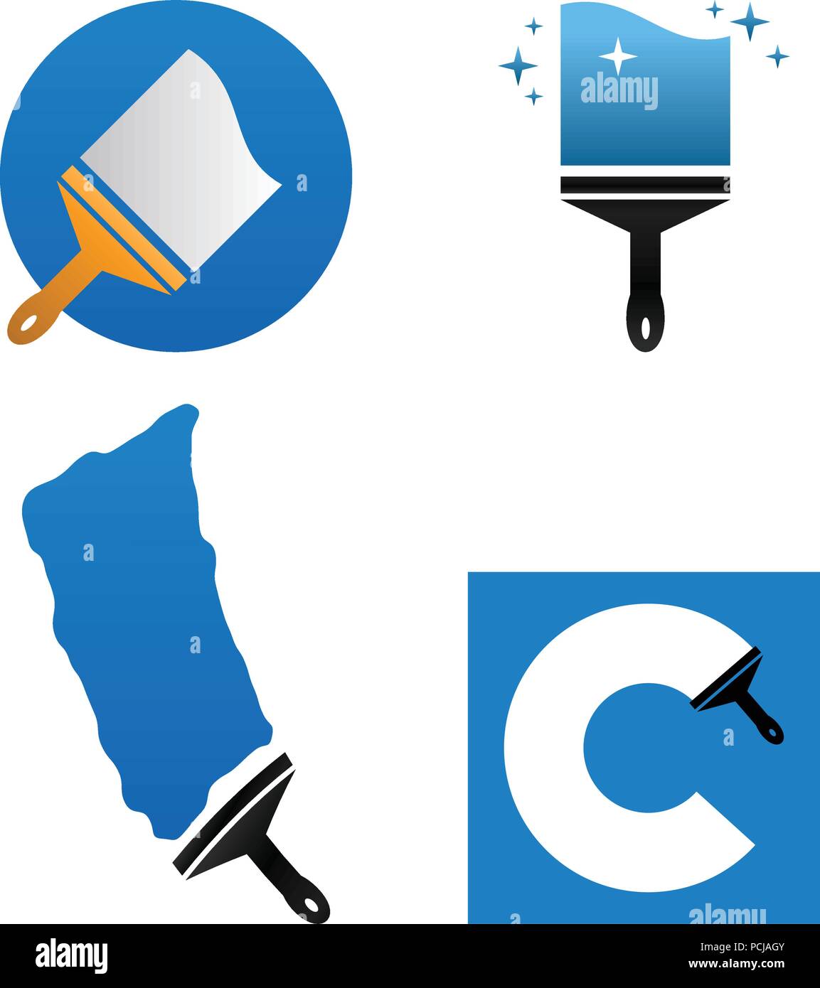 Il servizio di pulizia logo design modello eps vctor10 Illustrazione Vettoriale