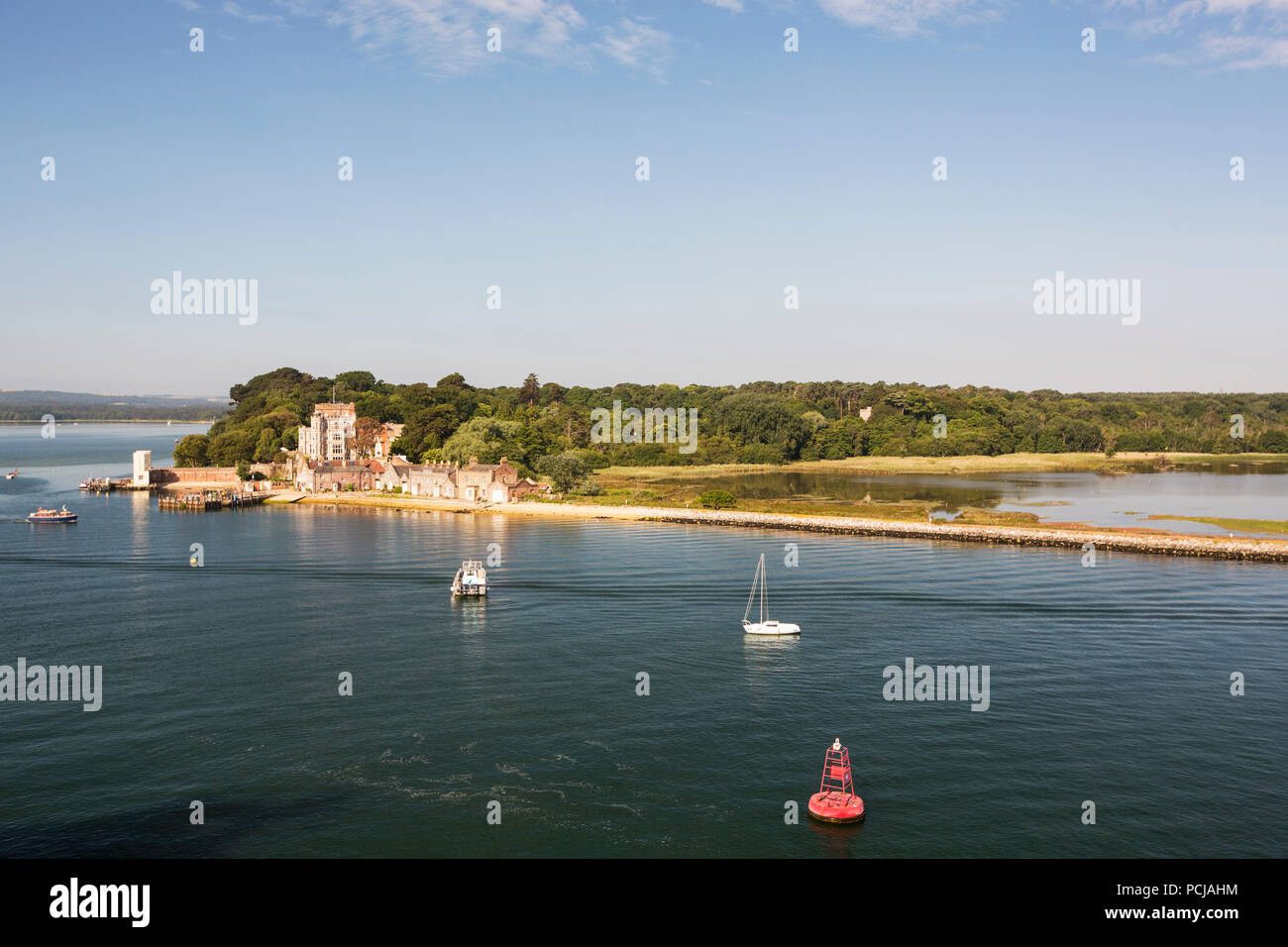 Brownsea Island nel porto di Poole, Dorset, Regno Unito. Foto Stock