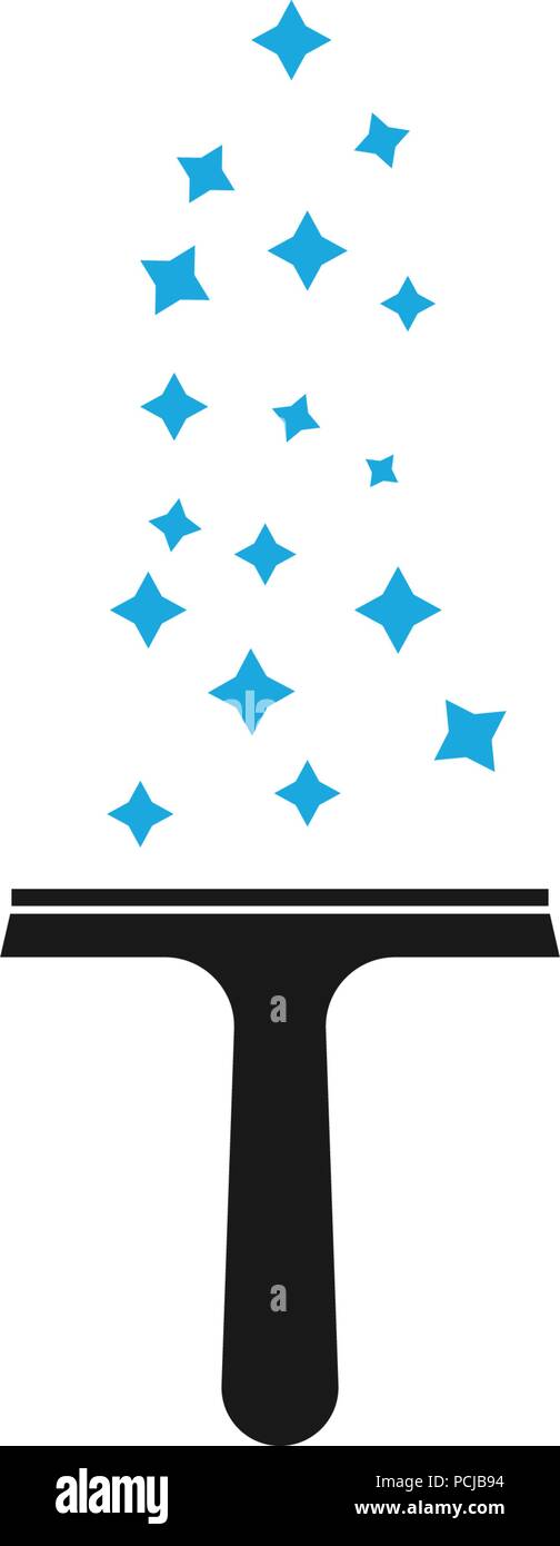 Il servizio di pulizia igiene logo design concept Illustrazione Vettoriale